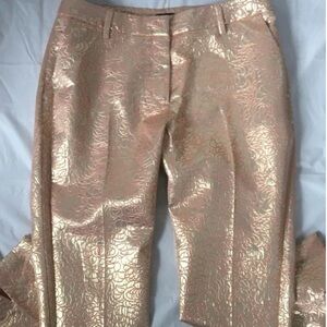 NWT - H&M Metallic Peach Jacquard Pants – Size 8